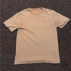Carhartt Men's Tan Cotton Crew Neck Pocket T-Shirt Size M Short Sleeve